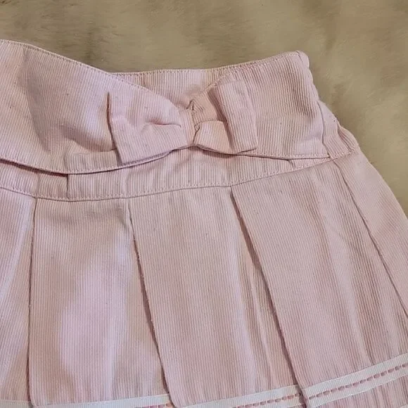 JANIE AND JACK LIGHT PINK PLEATED SKORT WITH BOW, SIZE 12-18 MONTHS - Picture 2 of 8